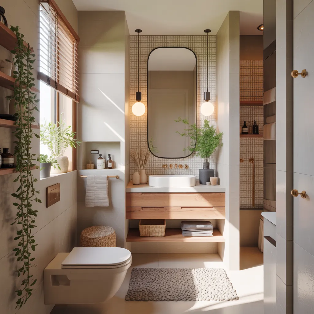 ideas for small beige bathroom