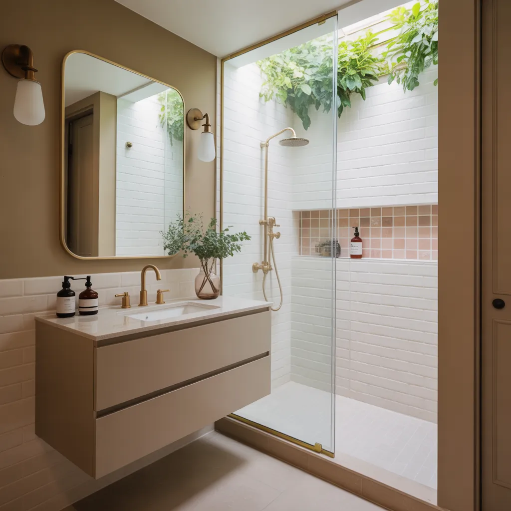 ideas for small beige bathroom