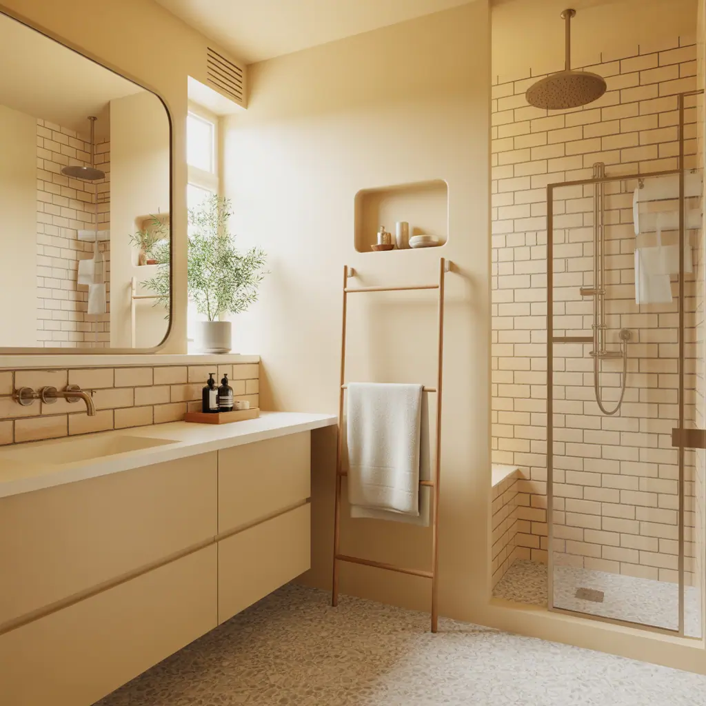 ideas for small beige bathroom
