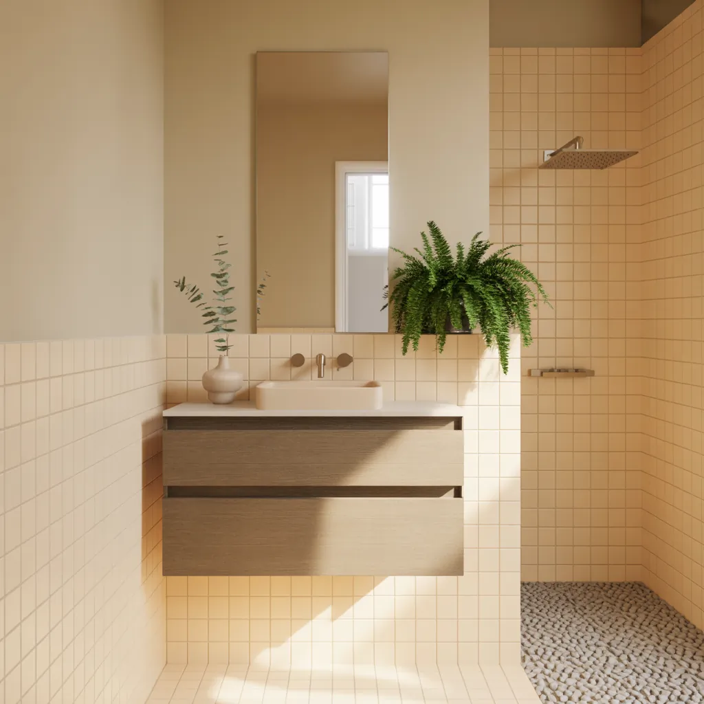 ideas for small beige bathroom