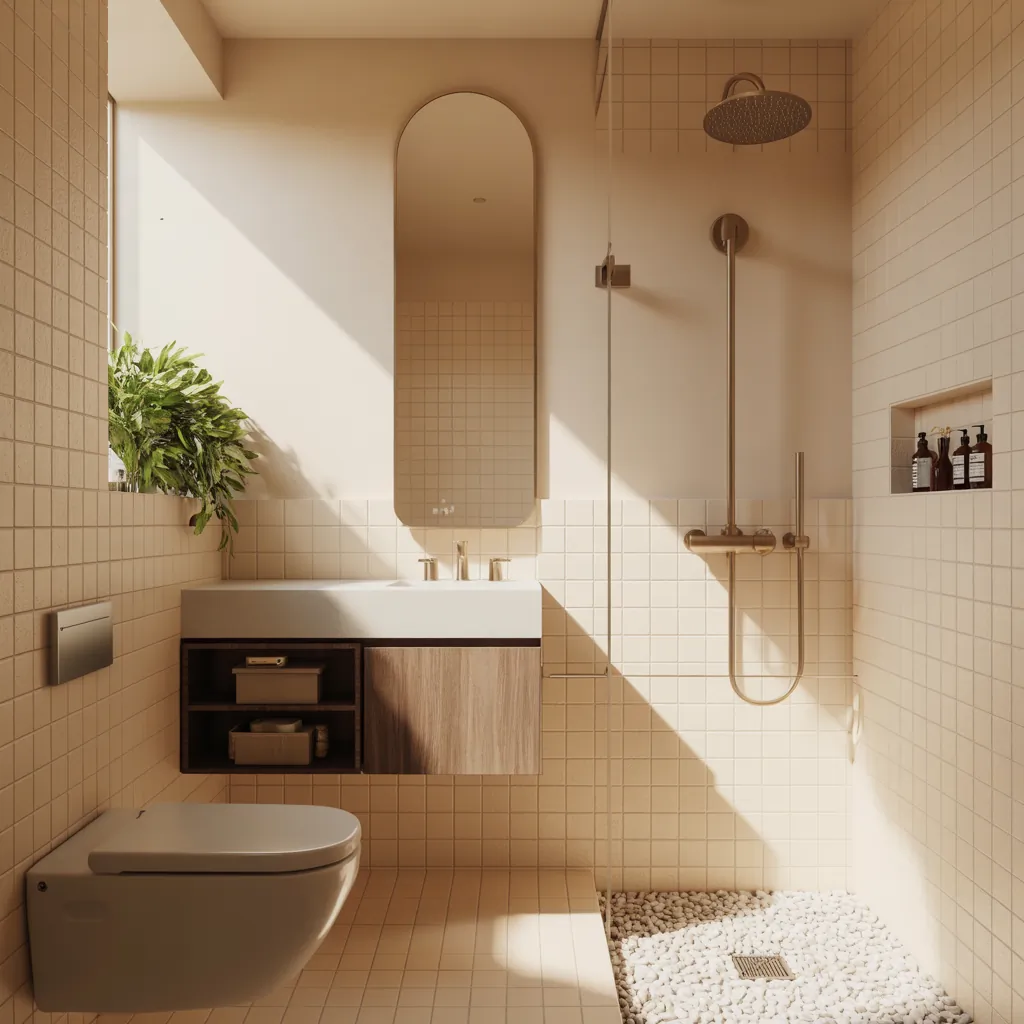 ideas for small beige bathroom