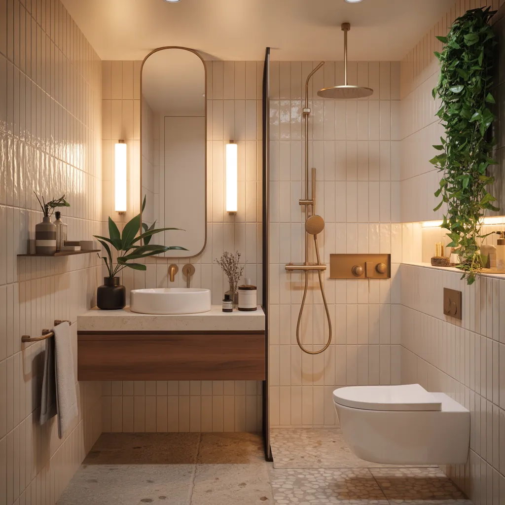 ideas for small beige bathroom