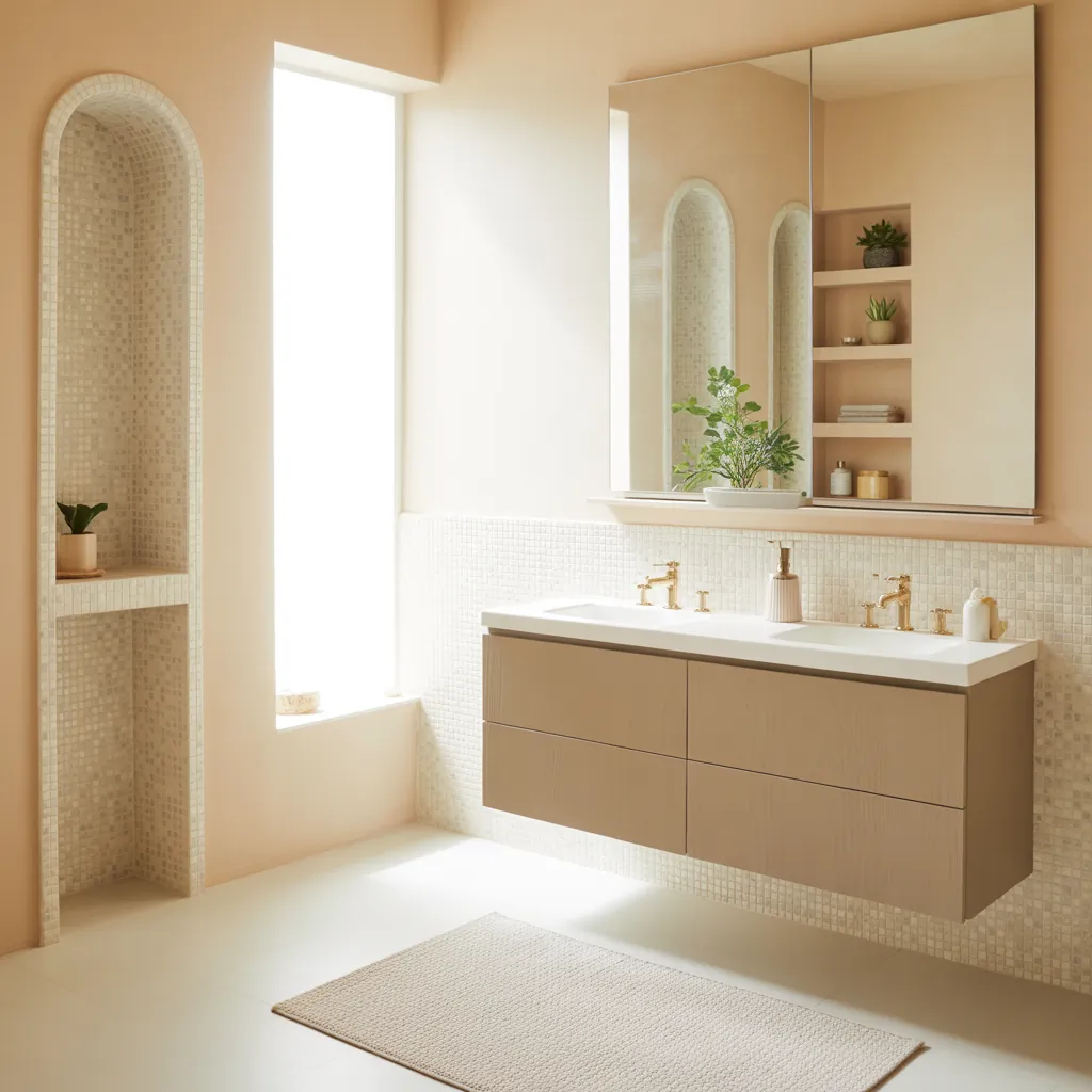 ideas for small beige bathroom