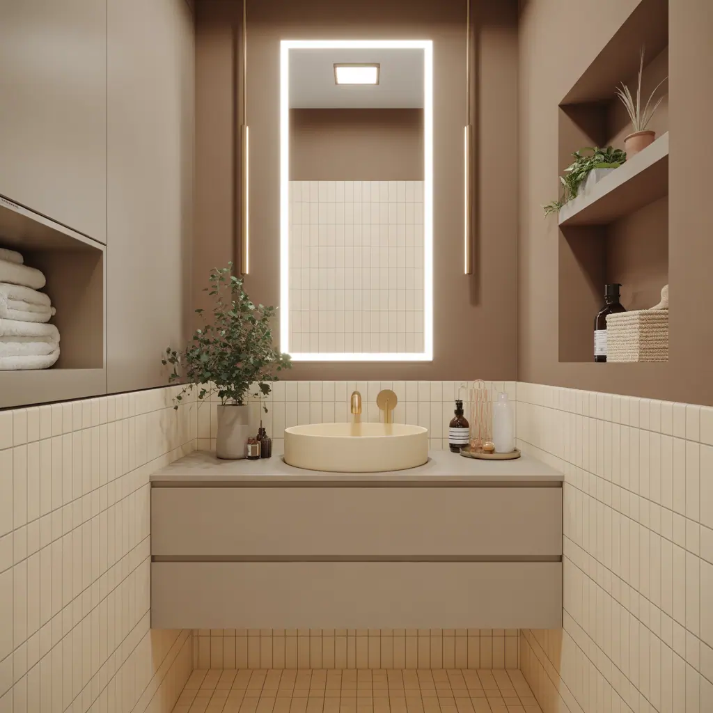 ideas for small beige bathroom