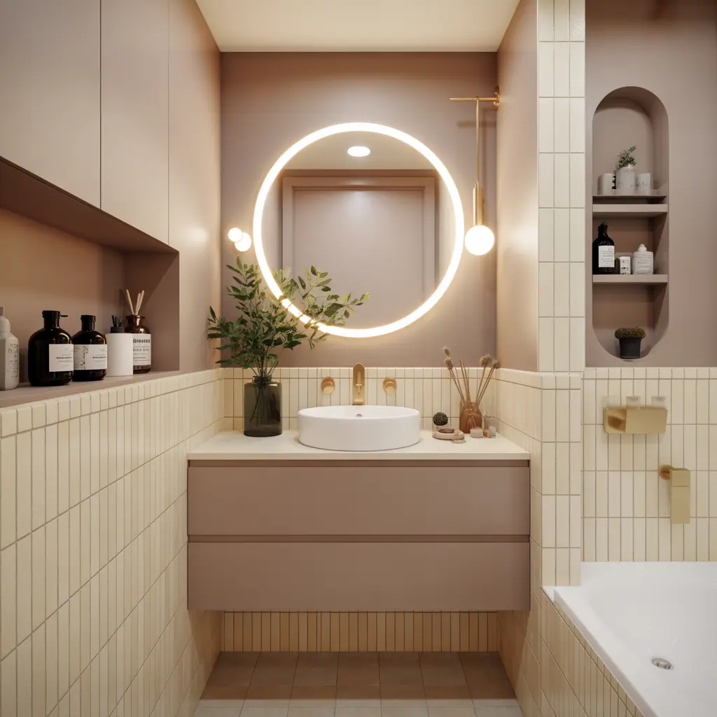 ideas for small beige bathroom