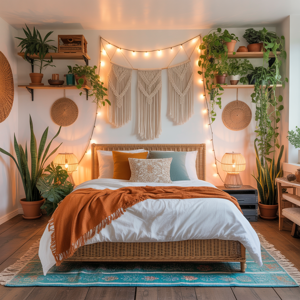 ideas for small boho bedroom