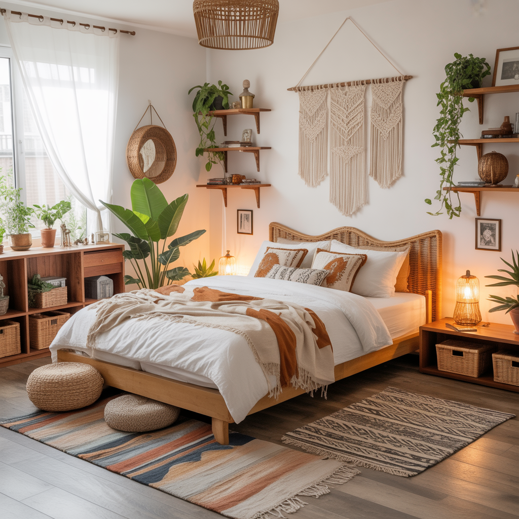 ideas for small boho bedroom