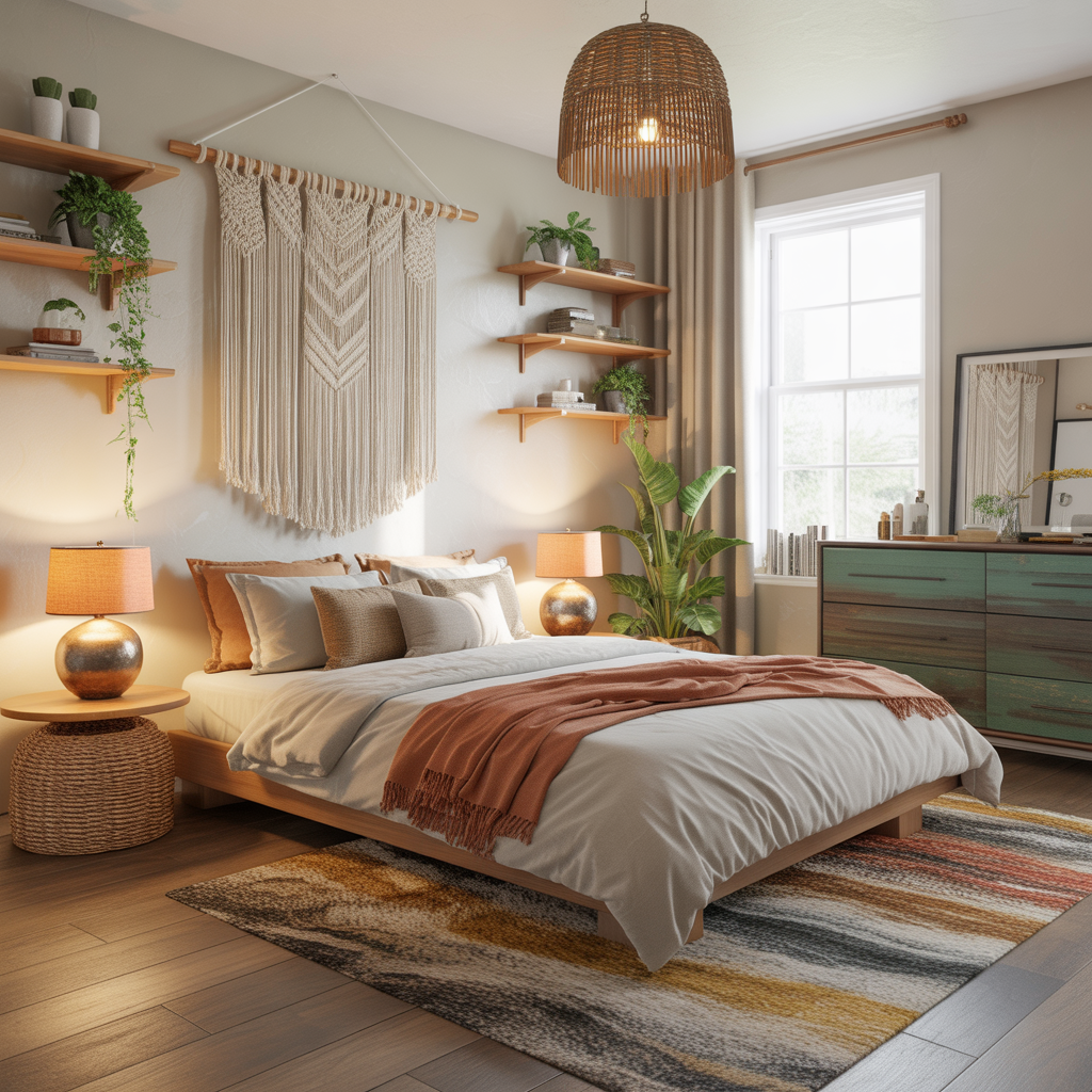ideas for small boho bedroom