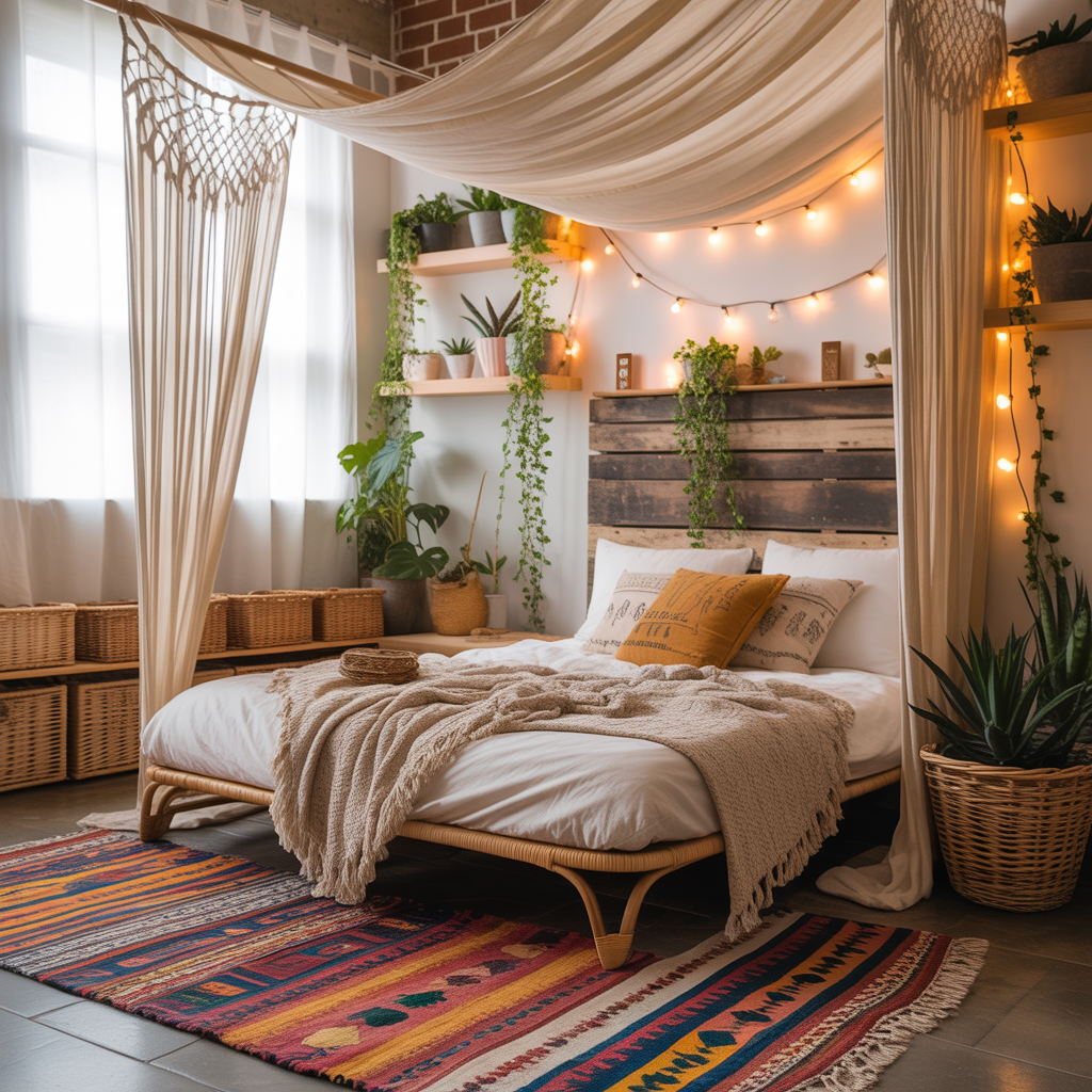 ideas for small boho bedroom