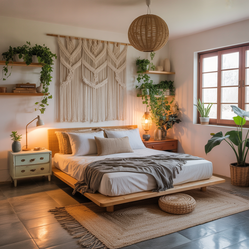 ideas for small boho bedroom