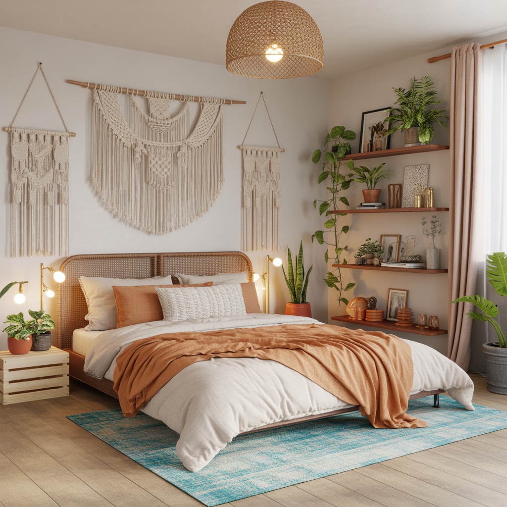 ideas for small boho bedroom
