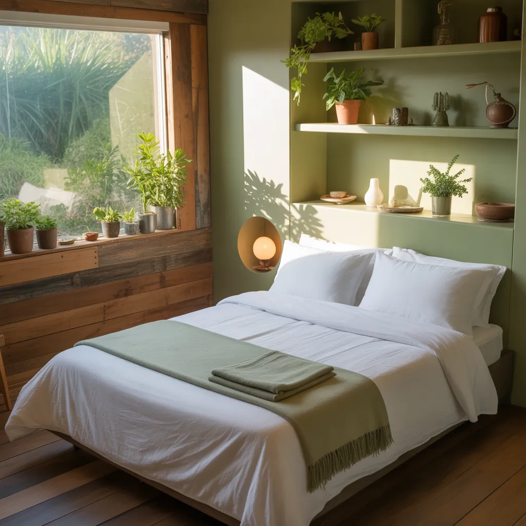 ideas for small green bedroom