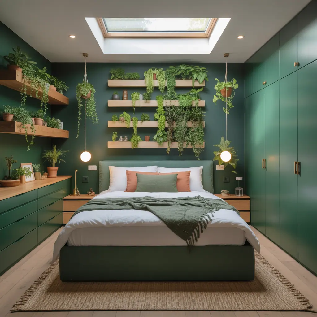 ideas for small green bedroom