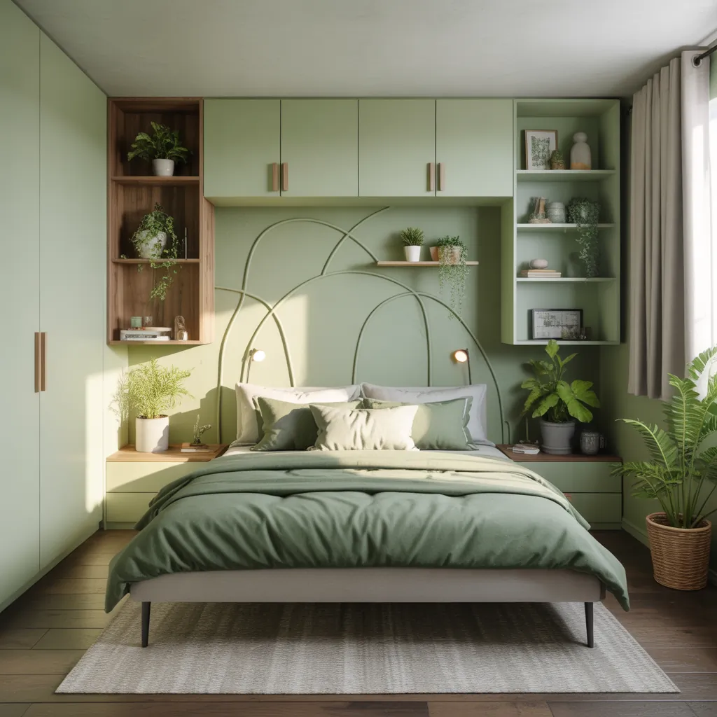 ideas for small green bedroom