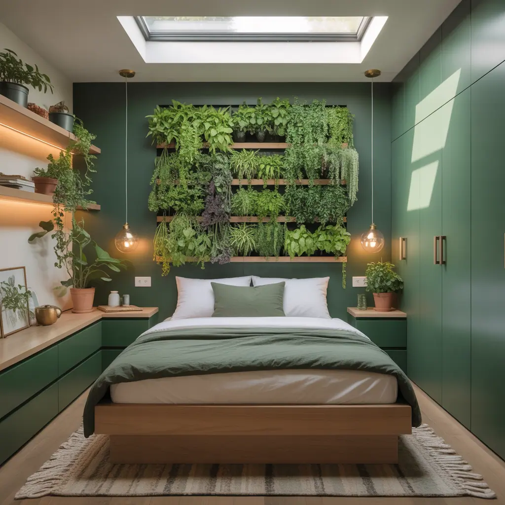 ideas for small green bedroom