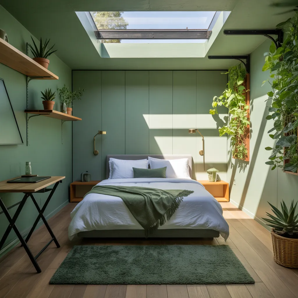 ideas for small green bedroom