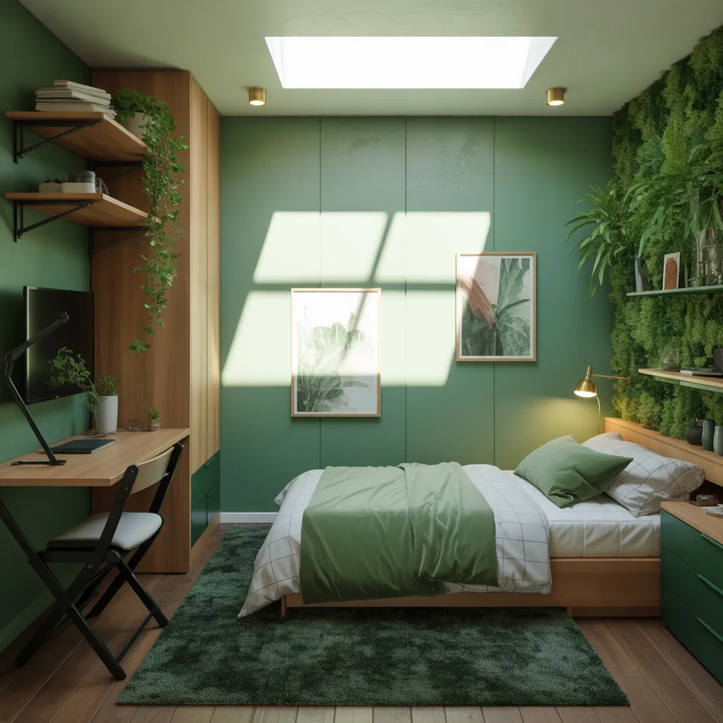 ideas for small green bedroom