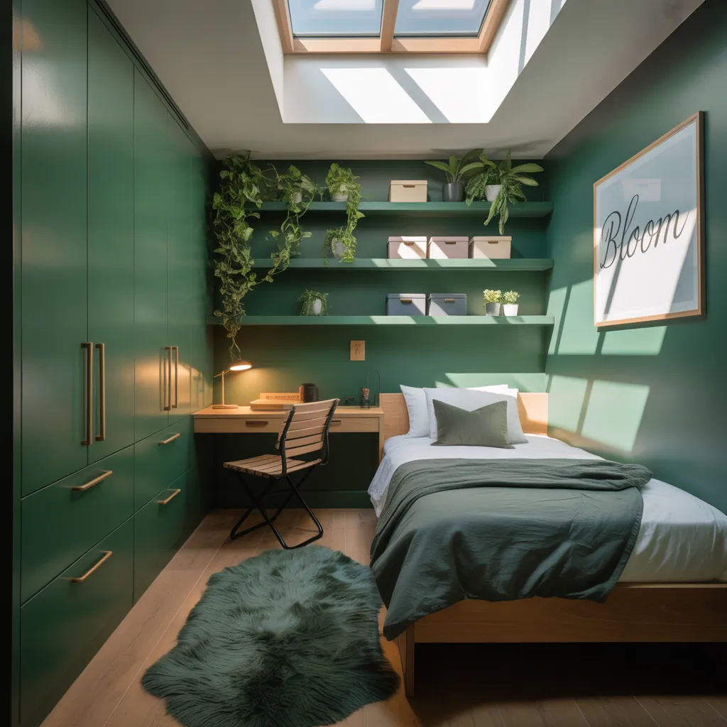 ideas for small green bedroom