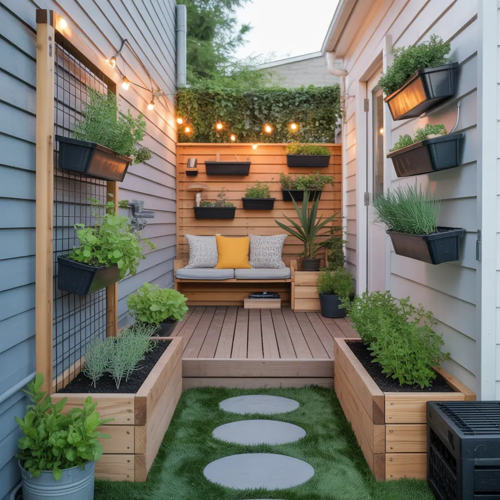 ideas for small narrow side yard
