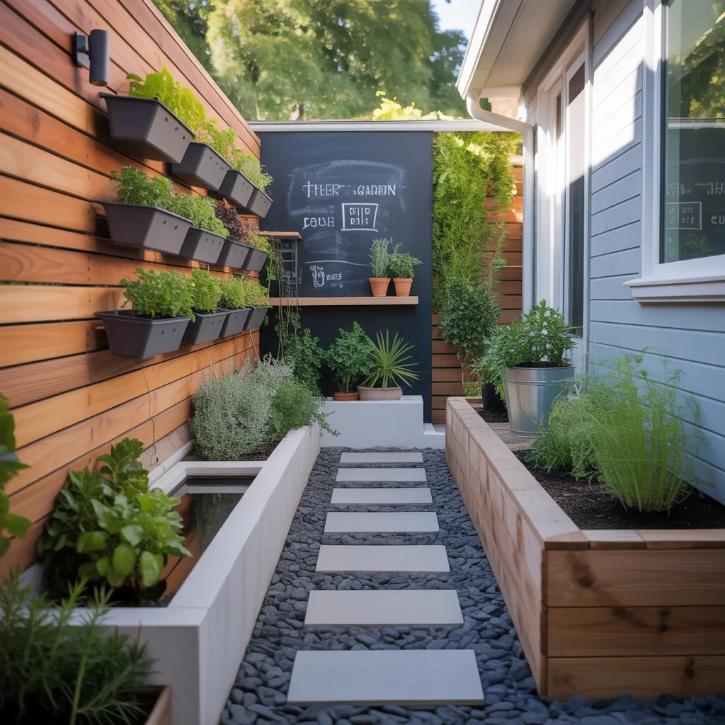 ideas for small narrow side yard