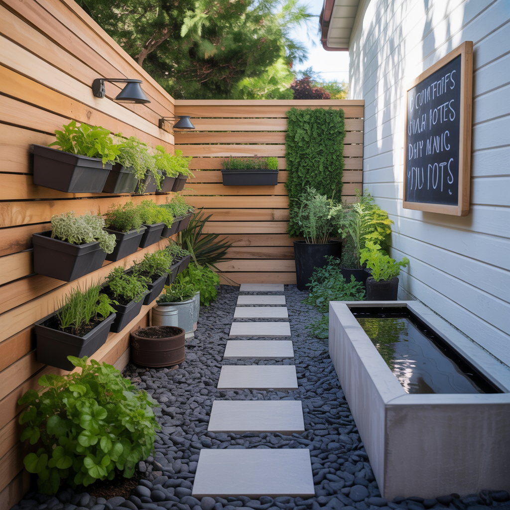 ideas for small narrow side yard
