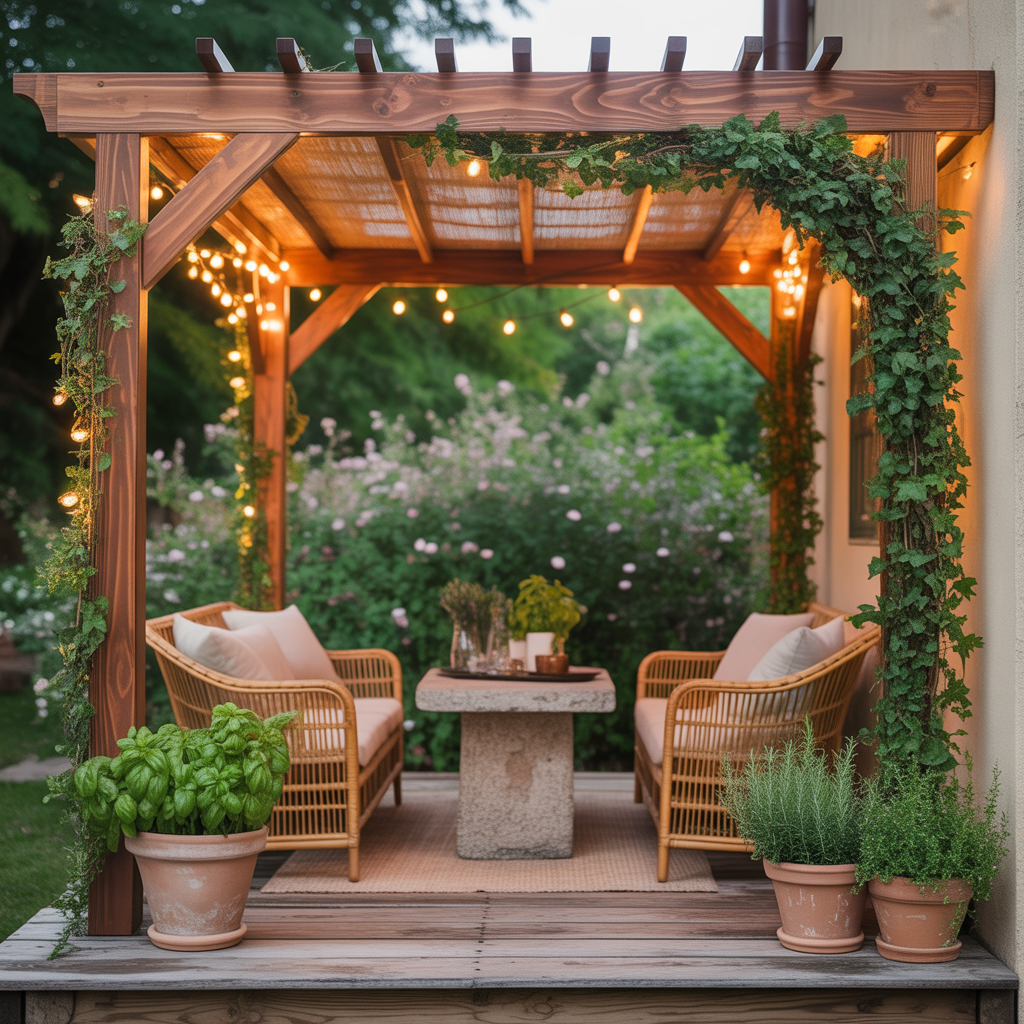 ideas for small patio pergola