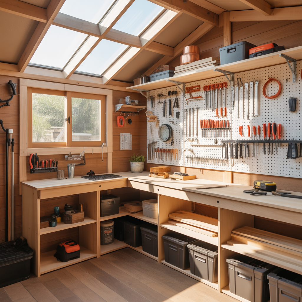 ideas for small shed interior