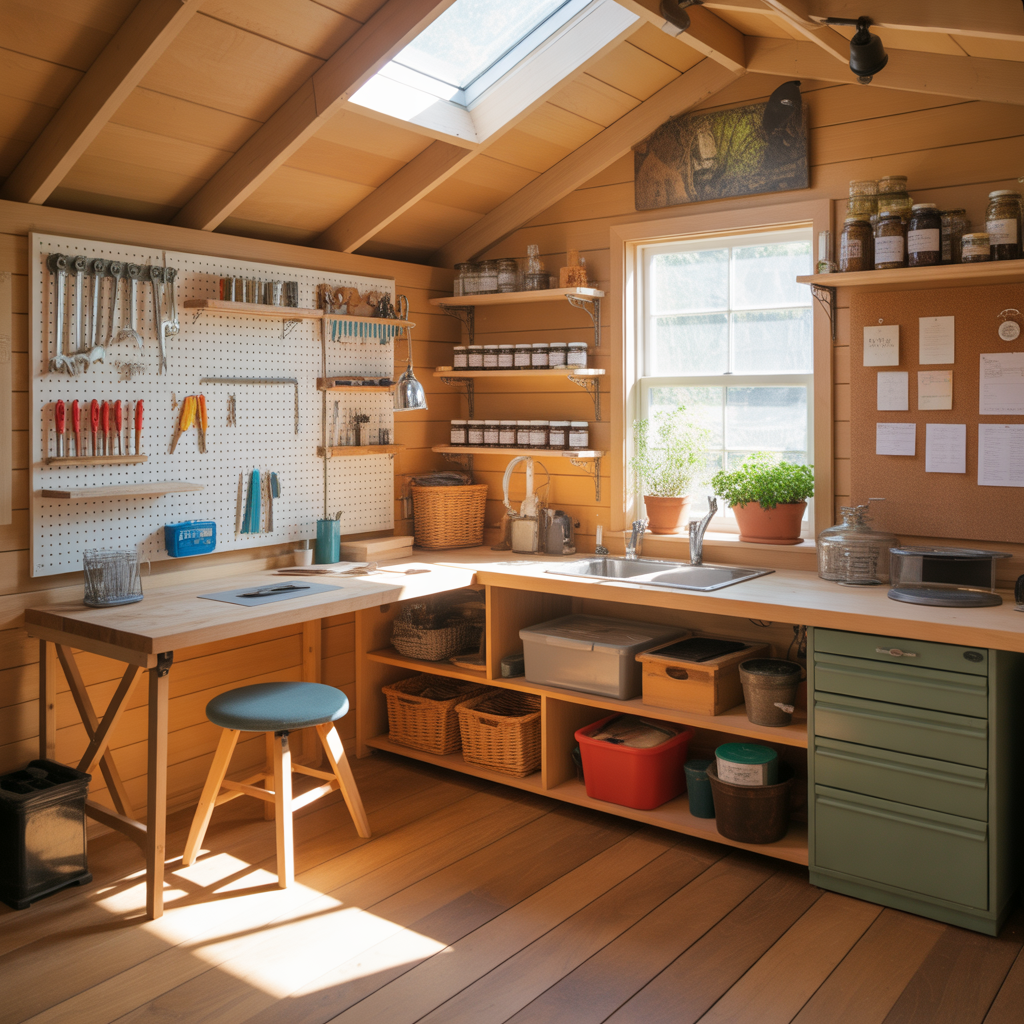 ideas for small shed interior