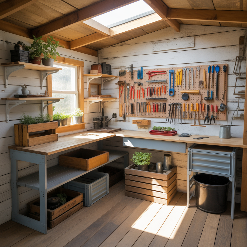 ideas for small shed interior