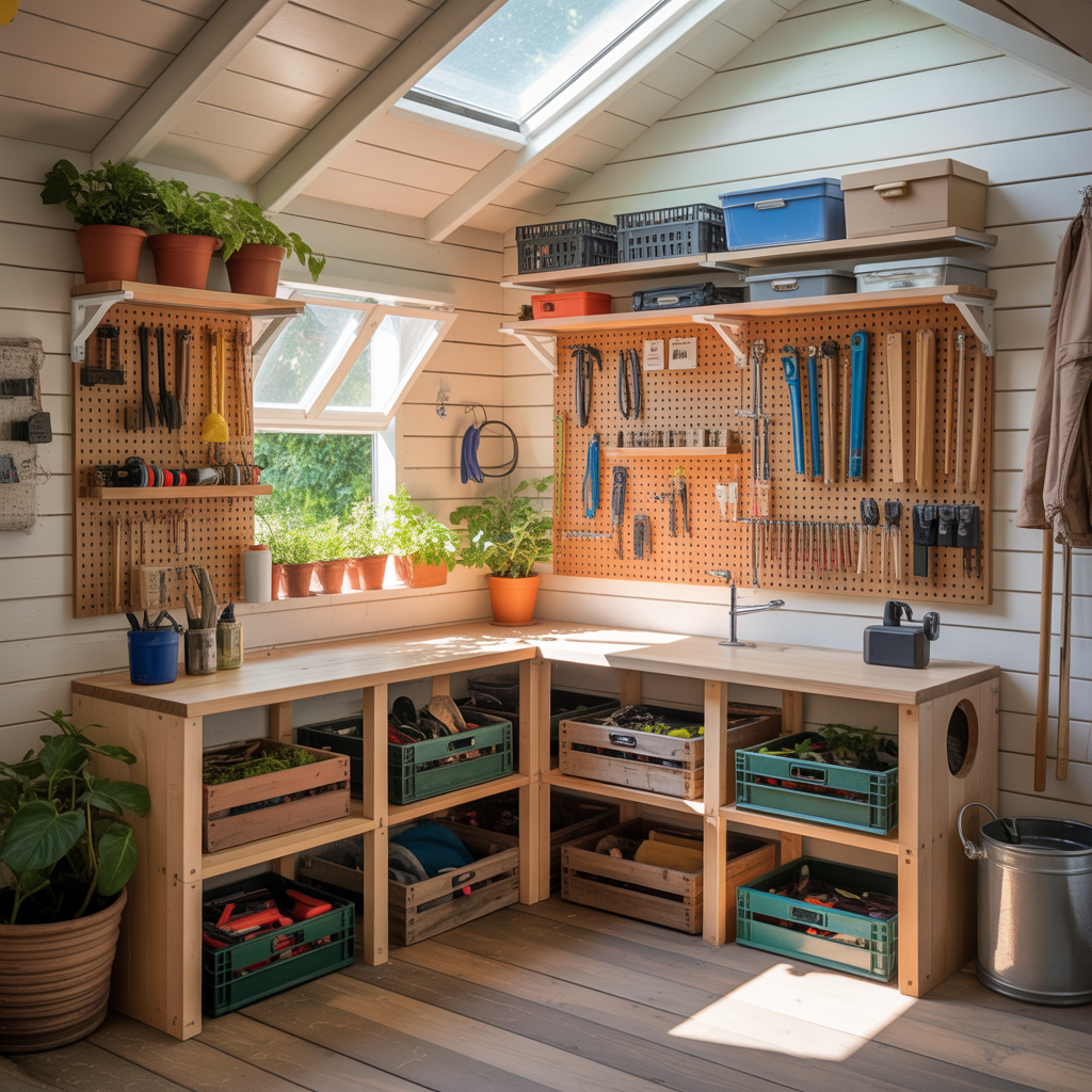 ideas for small shed interior