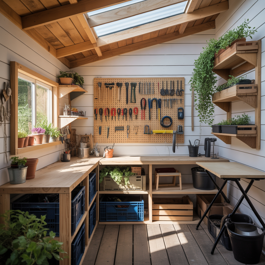 ideas for small shed interior