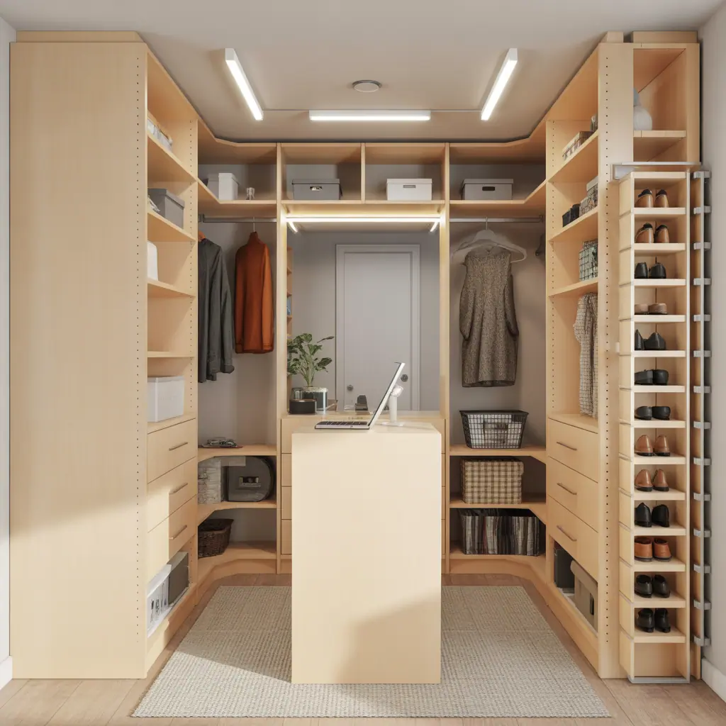 ideas for small walk in closet