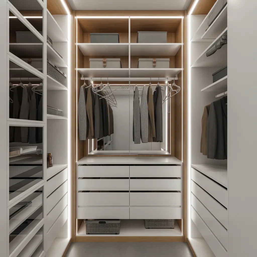 ideas for small walk in closet