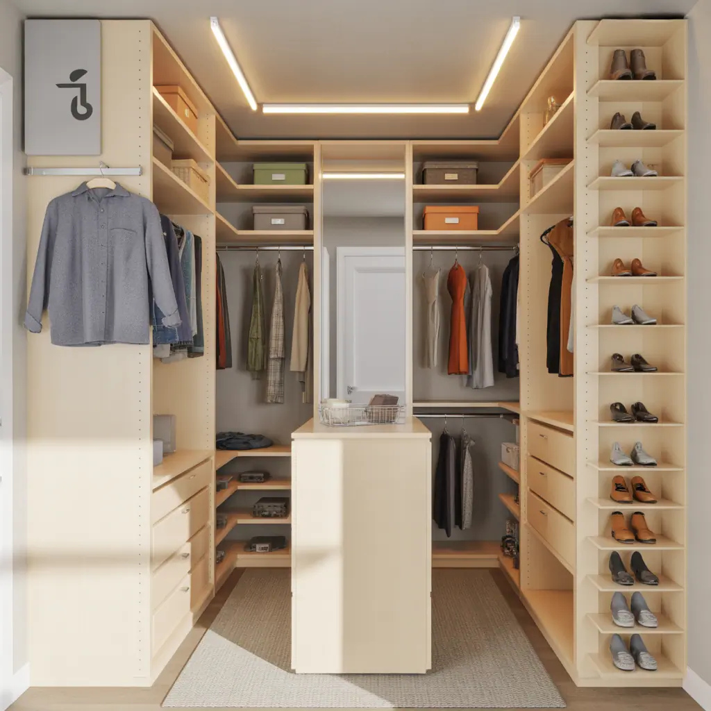 ideas for small walk in closet