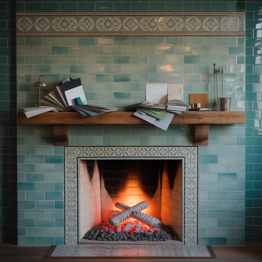 ideas for tiled fireplaces