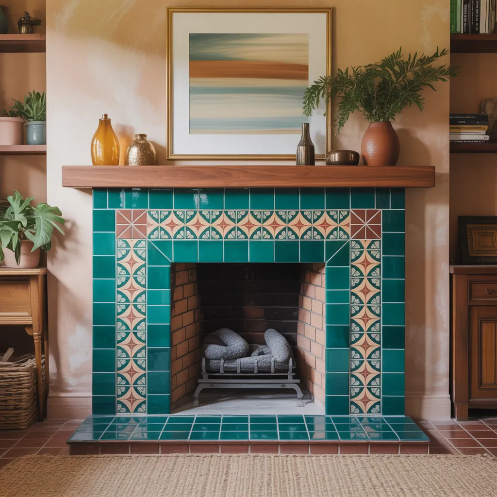 ideas for tiled fireplaces