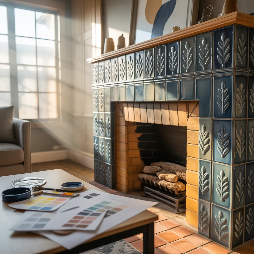 ideas for tiled fireplaces