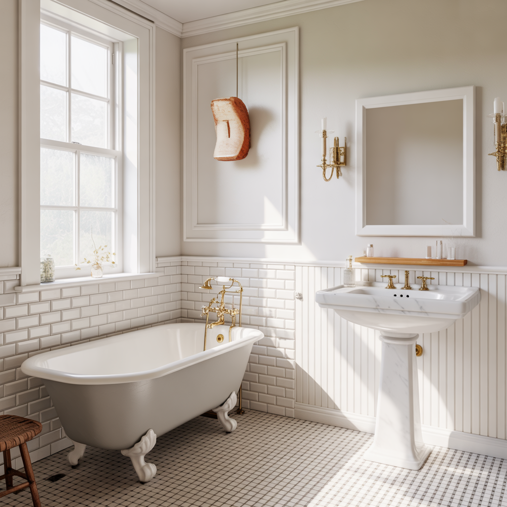 ideas for traditional white bathrooms