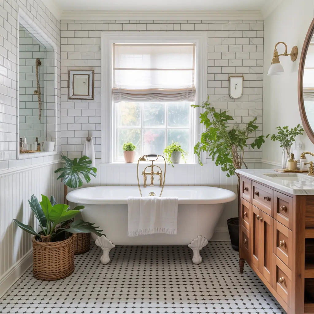 ideas for traditional white bathrooms