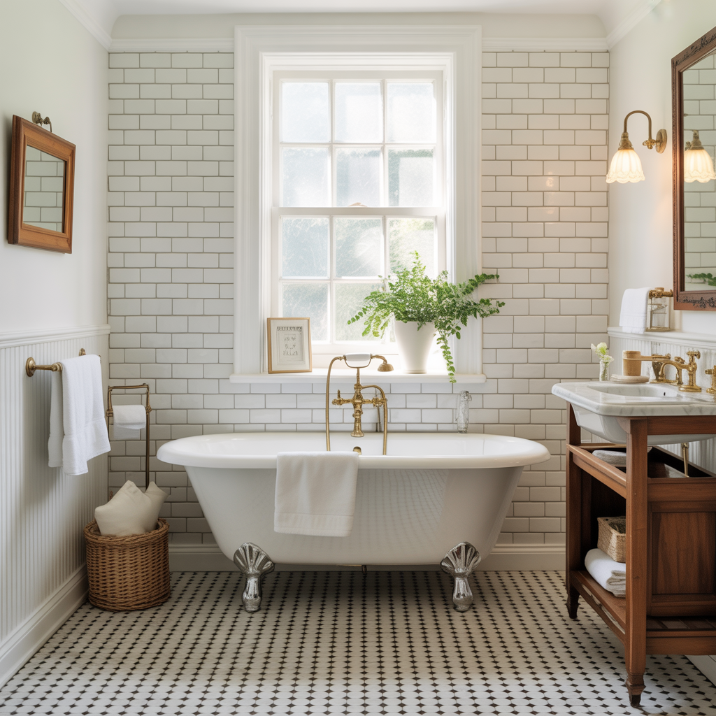 ideas for traditional white bathrooms