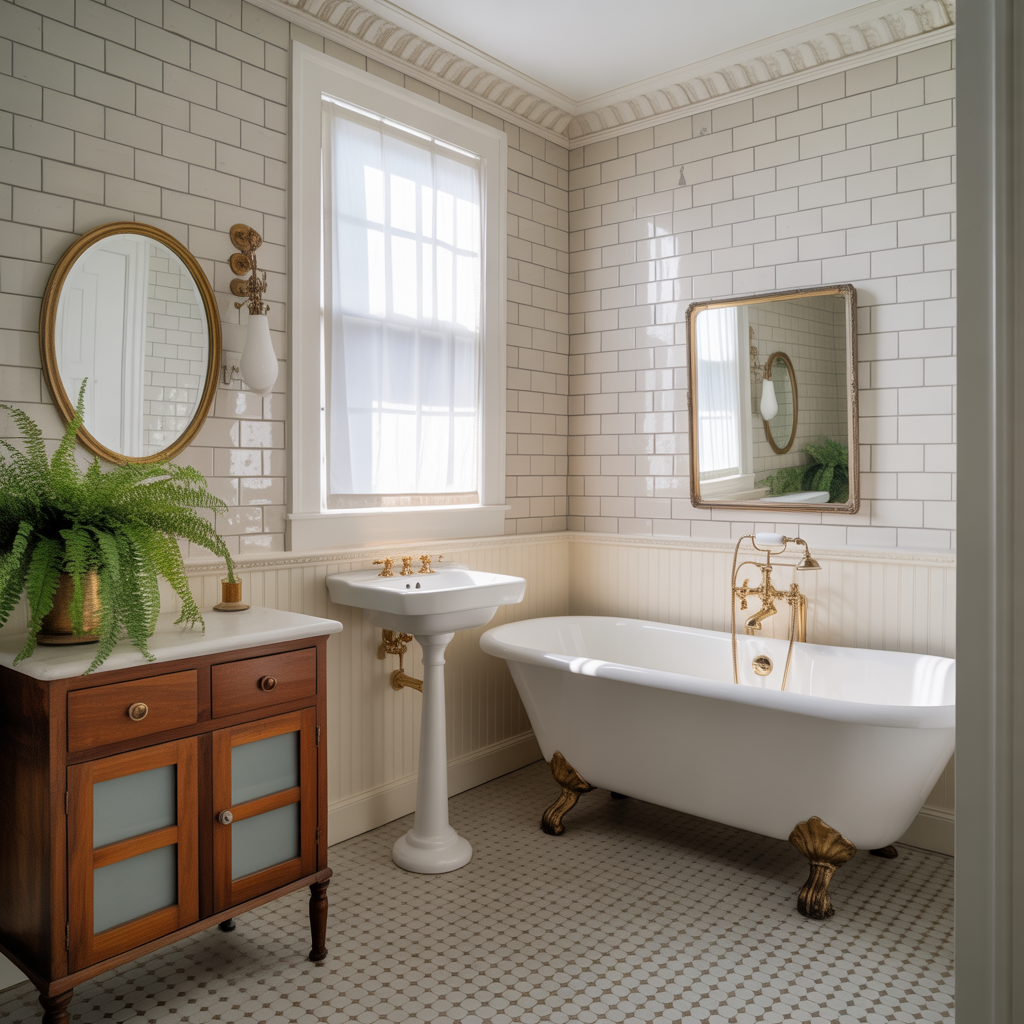 ideas for traditional white bathrooms