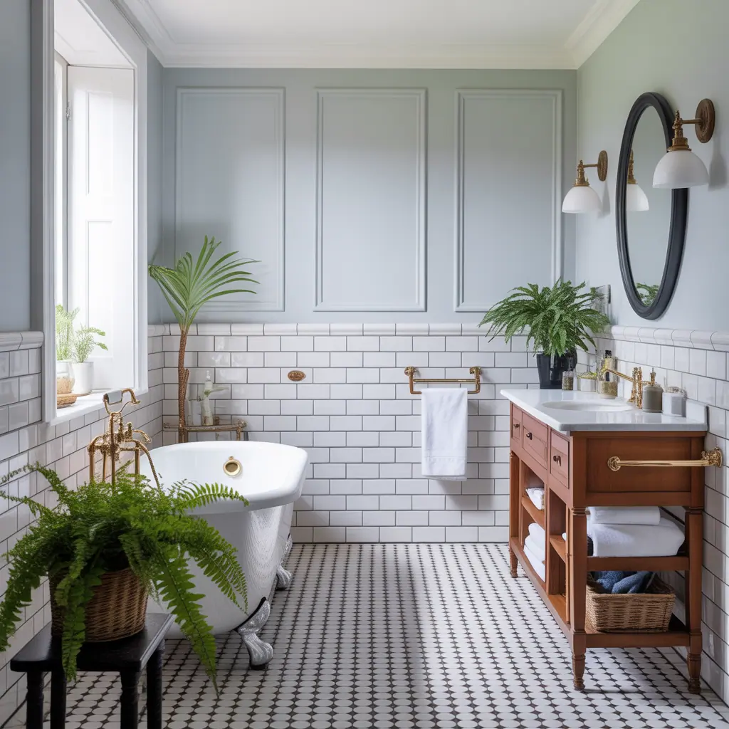 ideas for traditional white bathrooms