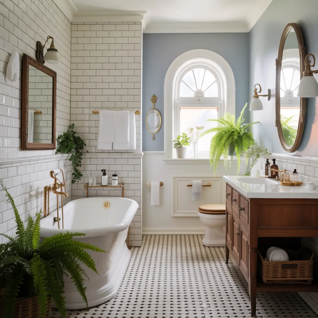 ideas for traditional white bathrooms