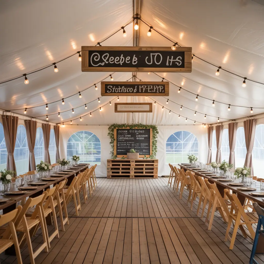 ideas for wedding tent decoration