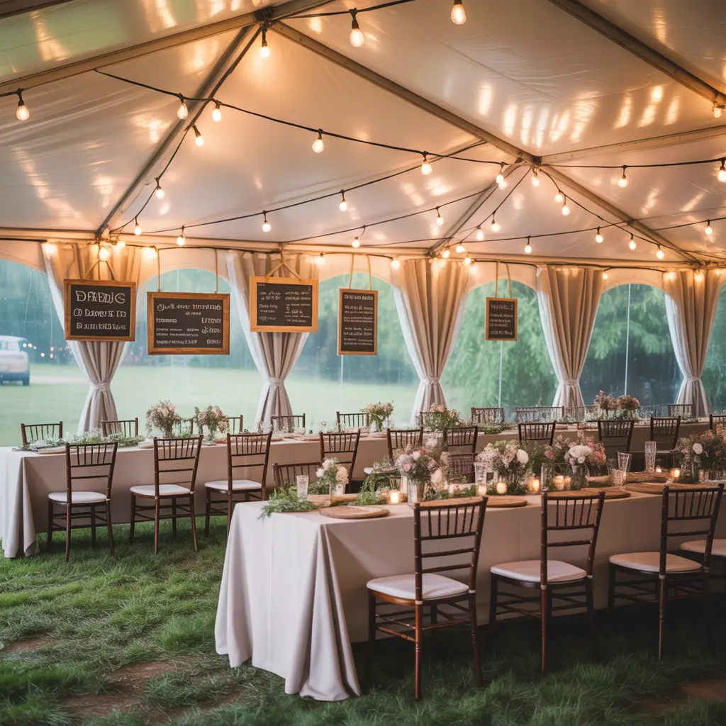 ideas for wedding tent decoration