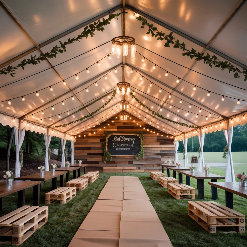 ideas for wedding tent decoration