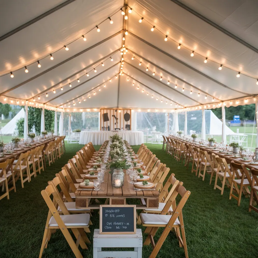 ideas for wedding tent decoration