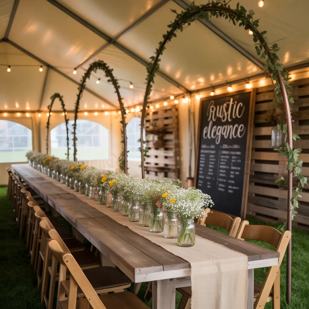 ideas for wedding tent decoration