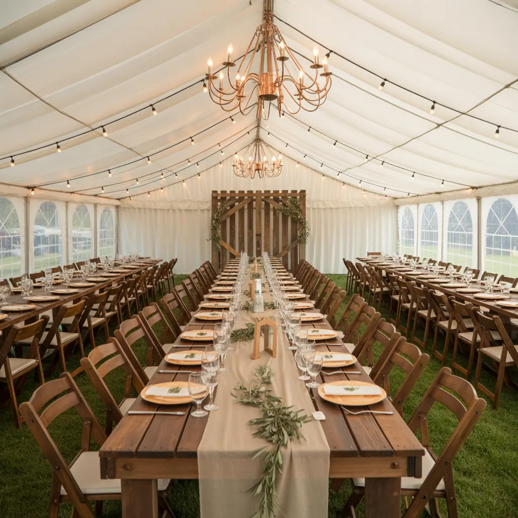 ideas for wedding tent decoration