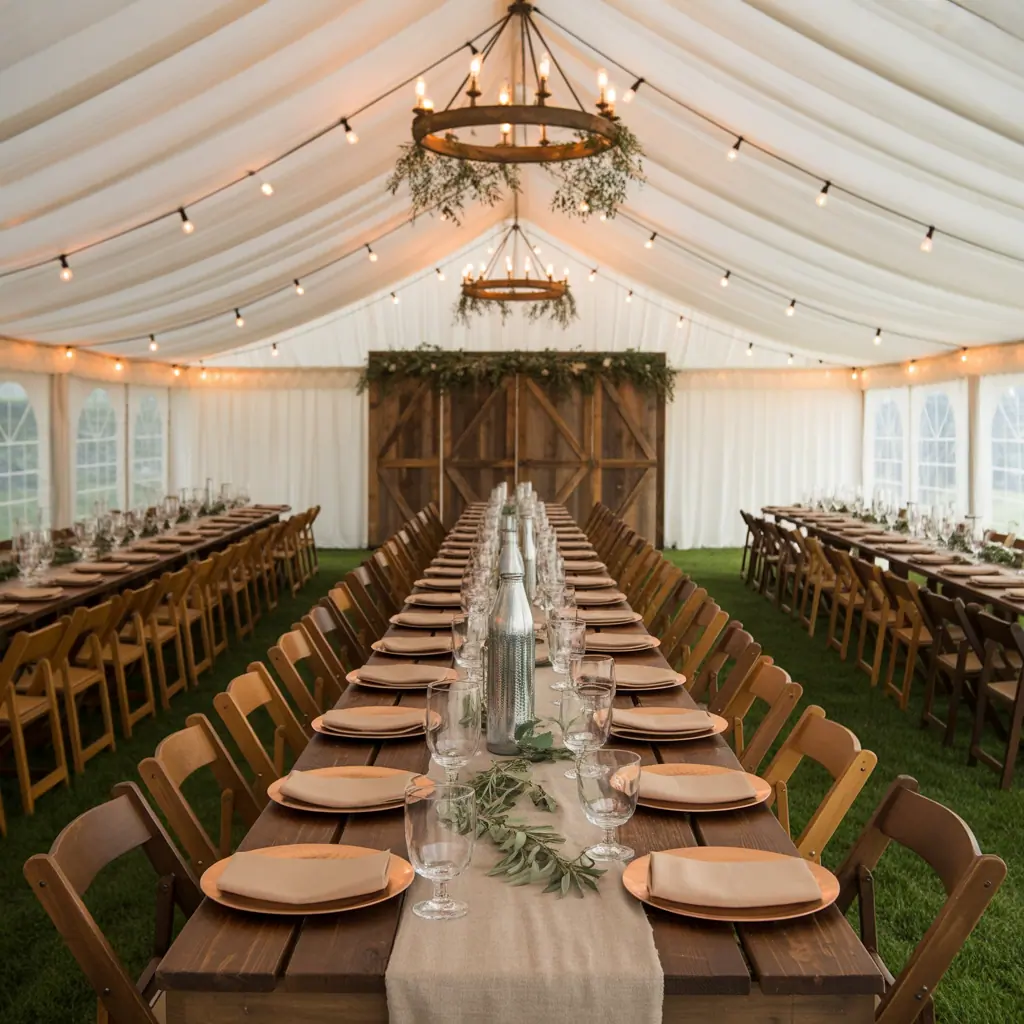 ideas for wedding tent decoration